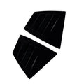 2X Black Rear Quarter Window Louvers for Subaru WRX STI (2014–2021)