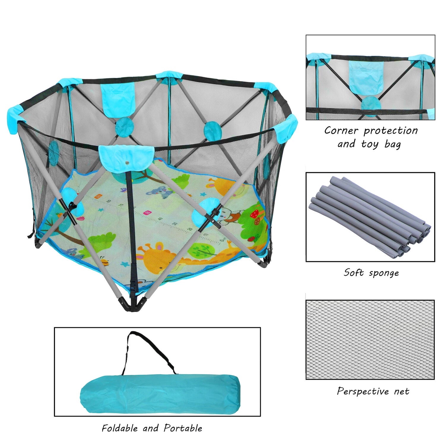 Playard for Pets & Babies (Indoor/Outdoor) - Lightweight & Portable