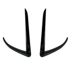 Gloss Black Bumper Side C Canards Covers Trims for Tesla Model 3 (2017–2023)