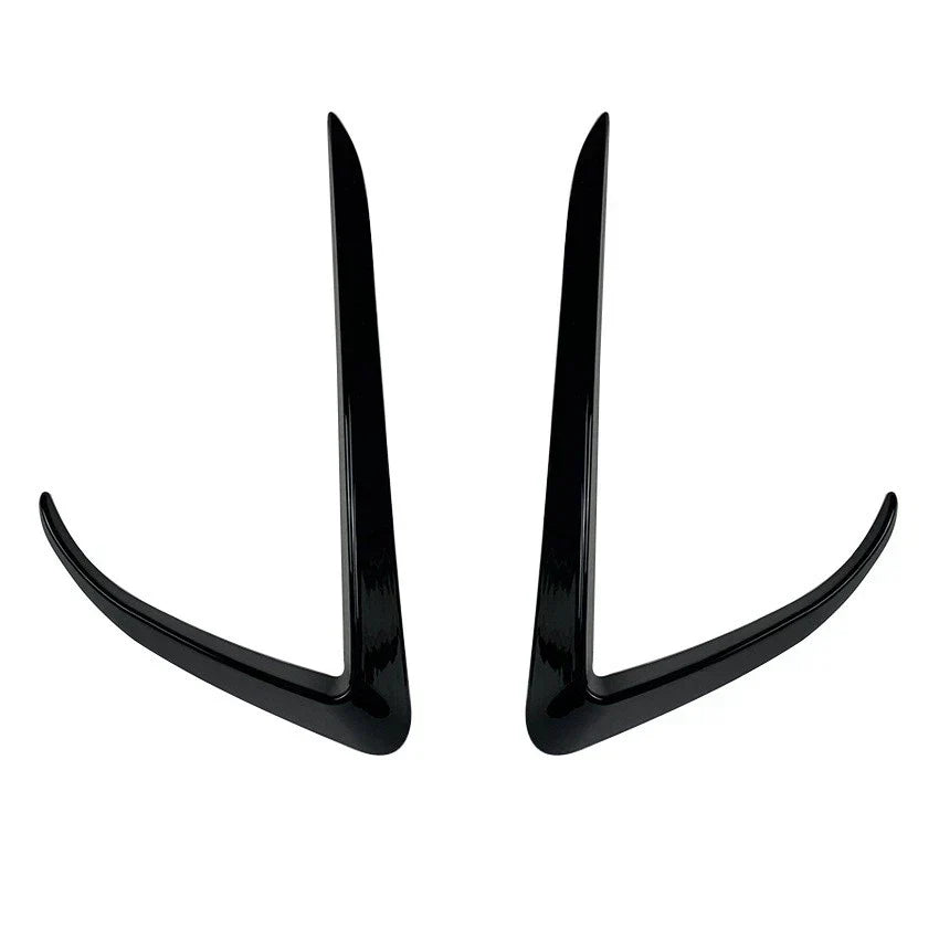 Gloss Black Bumper Side C Canards Covers Trims for Tesla Model 3 (2017–2023)