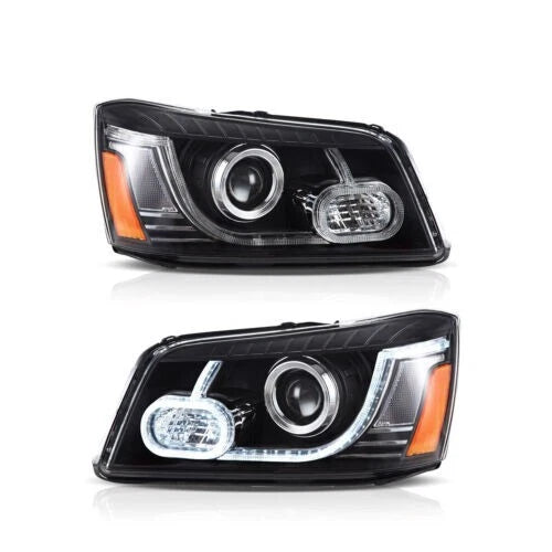 2X LED DRL Halo Headlights for Toyota Highlander (2001–2007)