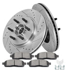 Front Brake Drilled & Slotted Rotors & Pads for Ford F-150 (2005–2008) RWD