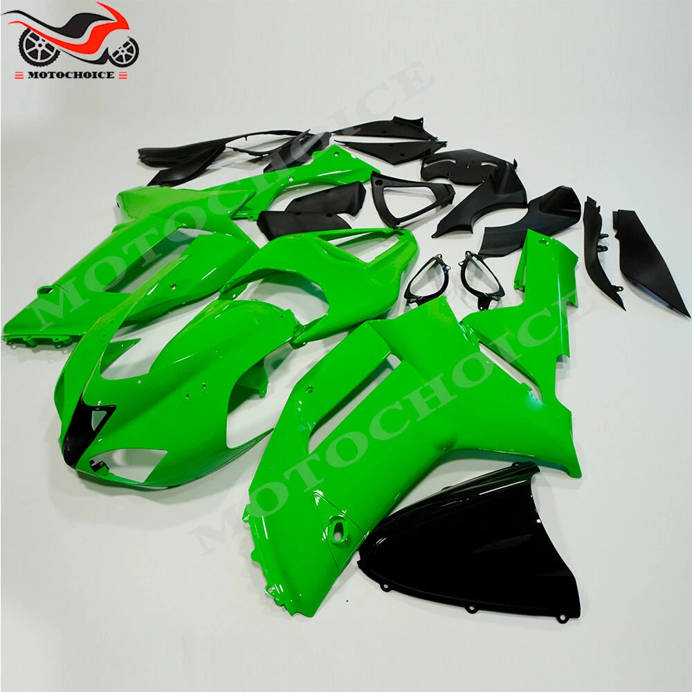 Green ABS Fairing Kit for Kawasaki Ninja ZX6R (2007–2008)