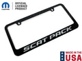 Black License Plate Frame OEM Replacement for Dodge Charger Challenger (2015–2023)