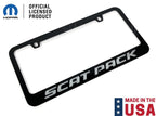Black License Plate Frame OEM Replacement for Dodge Charger Challenger (2015–2023)