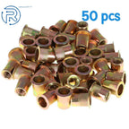 Set of 50 Flat Head Rivet Nuts for Automotive Applications