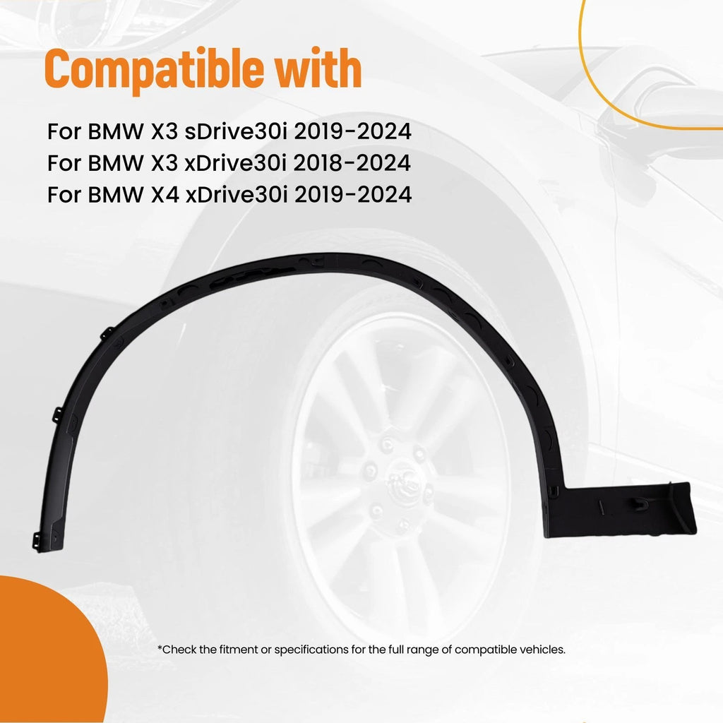 Black Fender Trim Right for BMW X3 xDrive30i (2018–2024) 51777400672