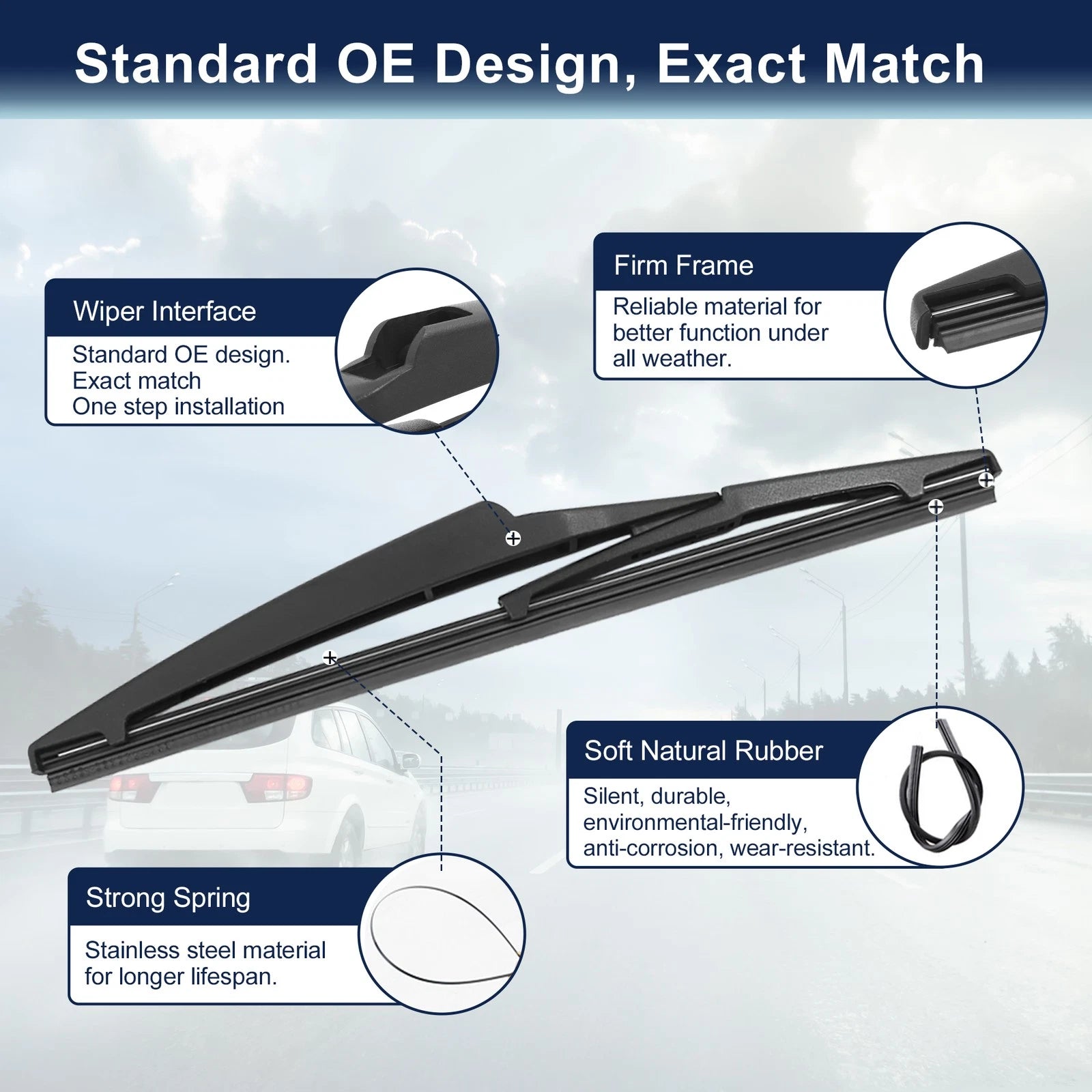 10 Inch Rear Window Wiper Blade for Toyota RAV4 (2019–2023)