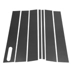 7 Pcs Door Pillar Window Trim for Ford Explorer (2002–2010) Carbon Fiber Black