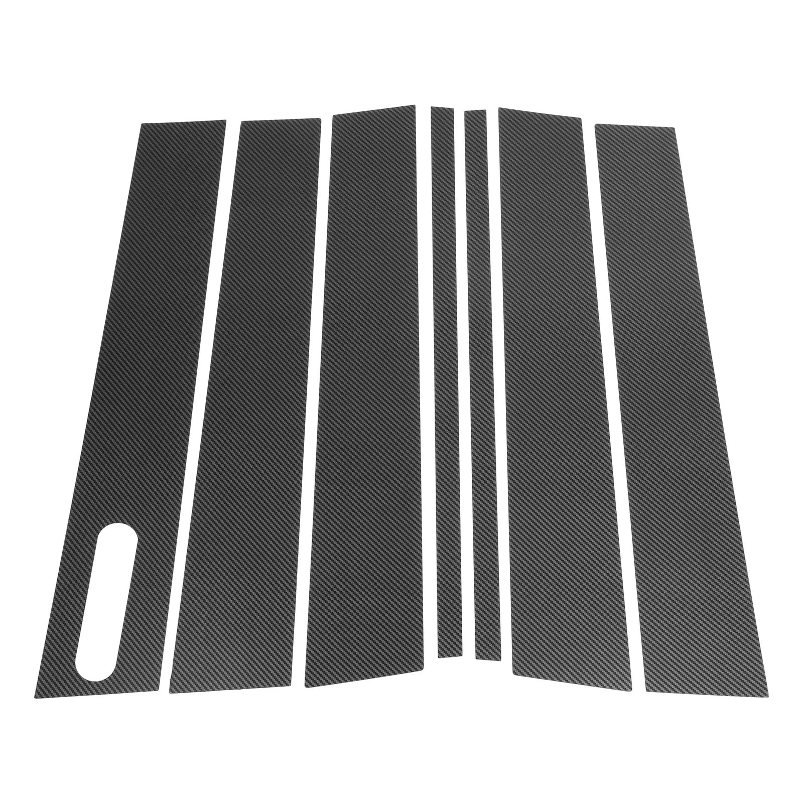 7 Pcs Door Pillar Window Trim for Ford Explorer (2002–2010) Carbon Fiber Black