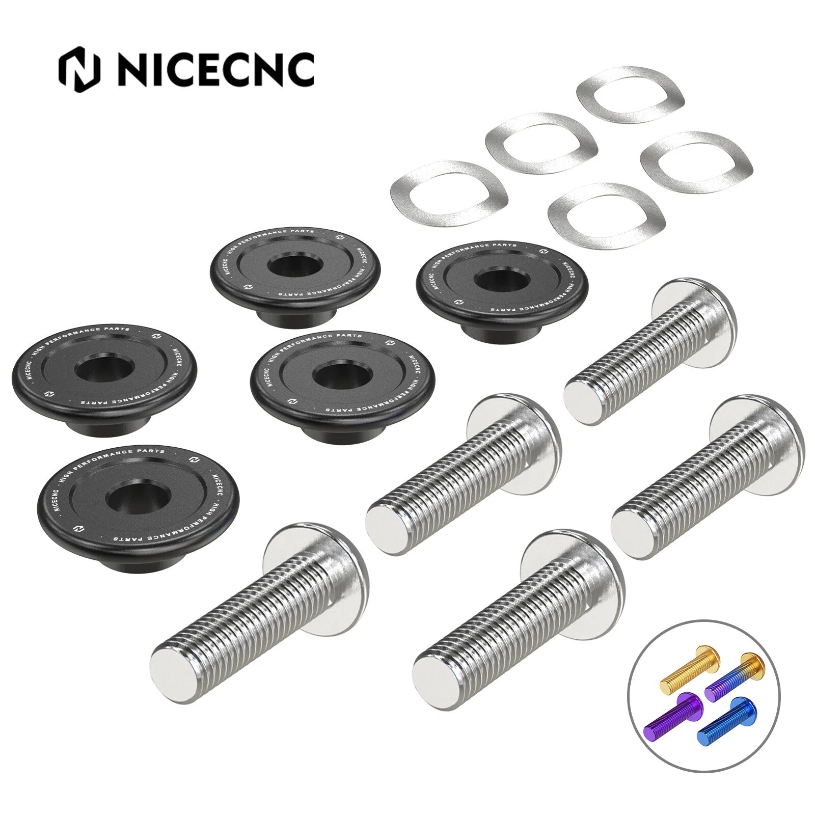Front Brake Disc Rotor Bolts for Harley M8 CVO Limited FLHTKSE (2014–2021) Titanium