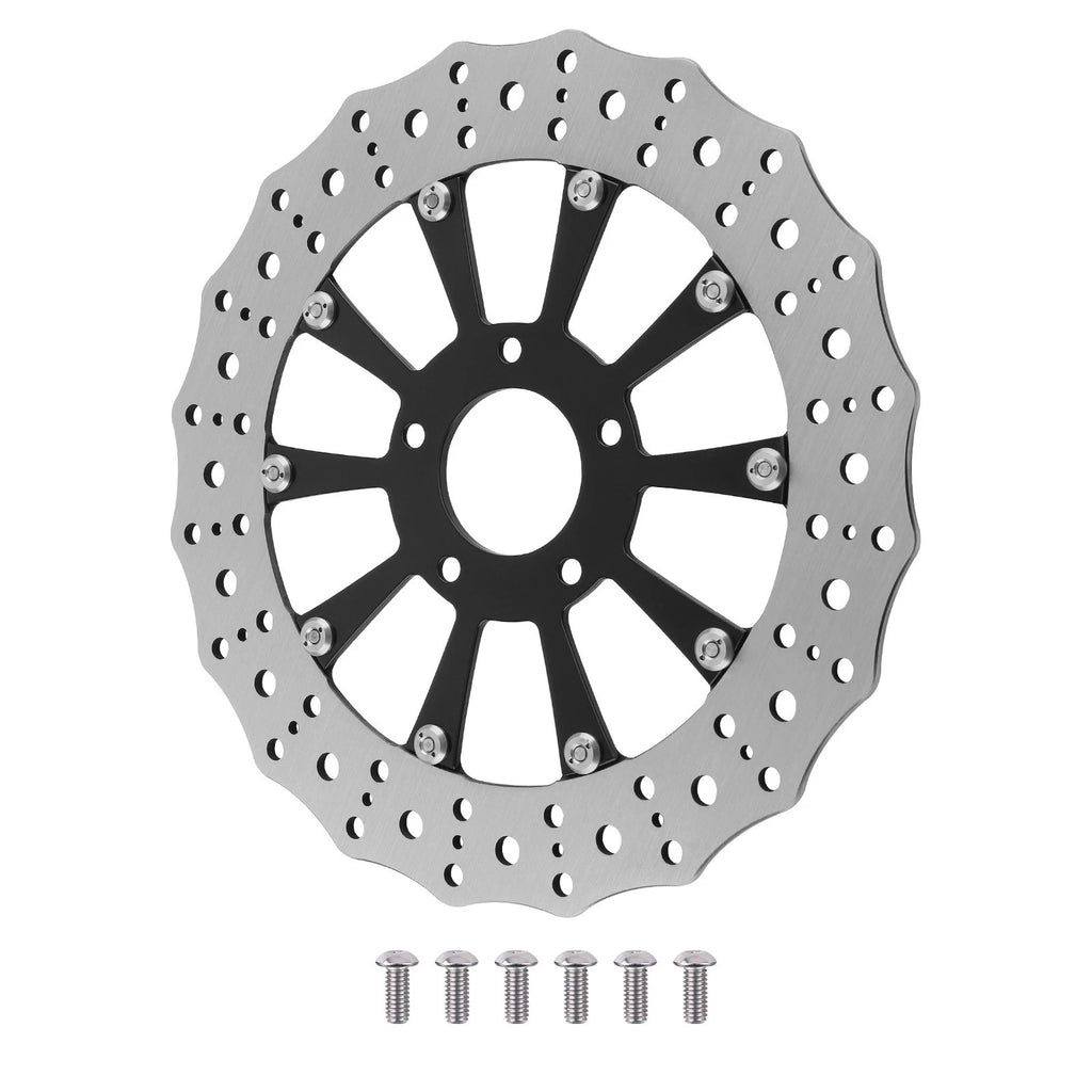 11.8" Floating Front Brake Rotor for Harley-Davidson Trike (2009–2019) Dyna (2006–2017) Black