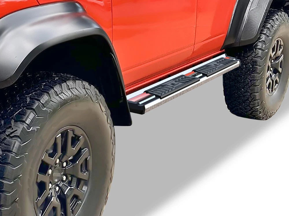 Set of 2 Chrome Nerf Bar Steps for Ford Bronco (2021–2026)