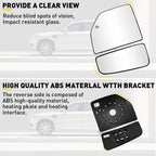 Tow Mirror Glass for Ford F150 (2015–2020) LH Heated Upper Lower