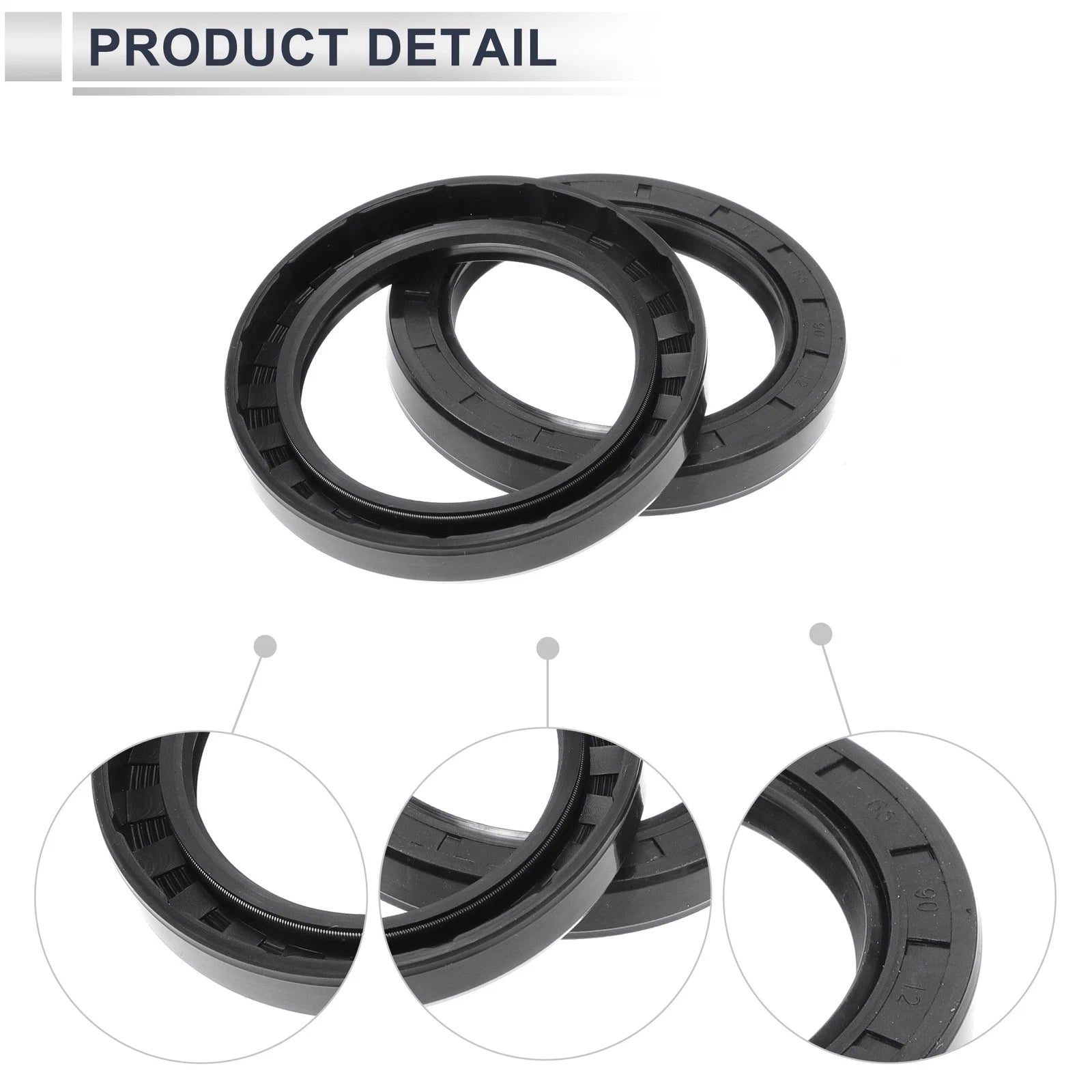 Set of 5 Oil Seal Rotary Shaft Seal Nitrile Rubber 65x90x12mm