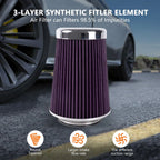 3" High Flow Performance Cold Air Intake Air Filter for Make Model