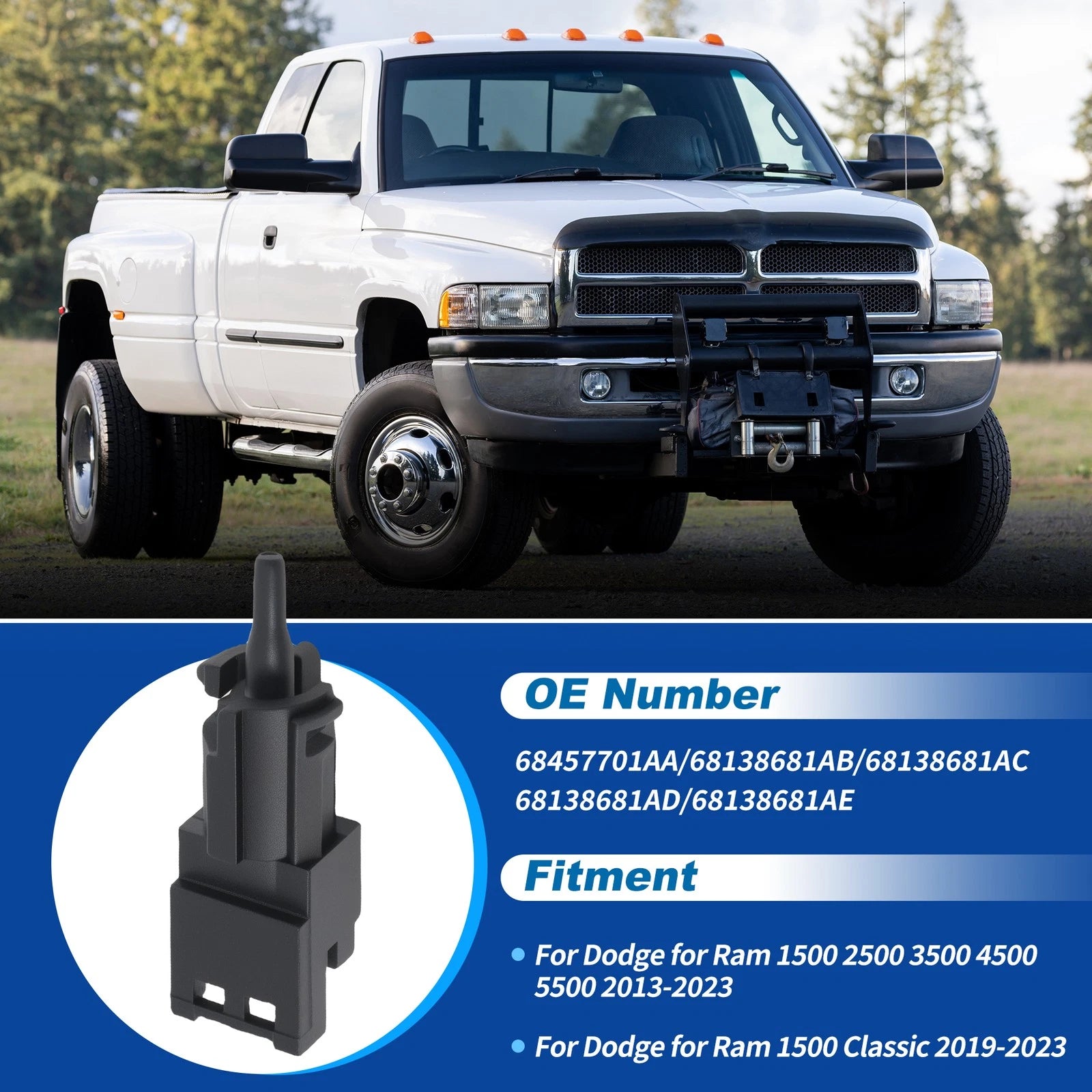 Ambient Temperature Sensor for Dodge Ram 1500 2500 3500 4500 5500 (68457701AA)