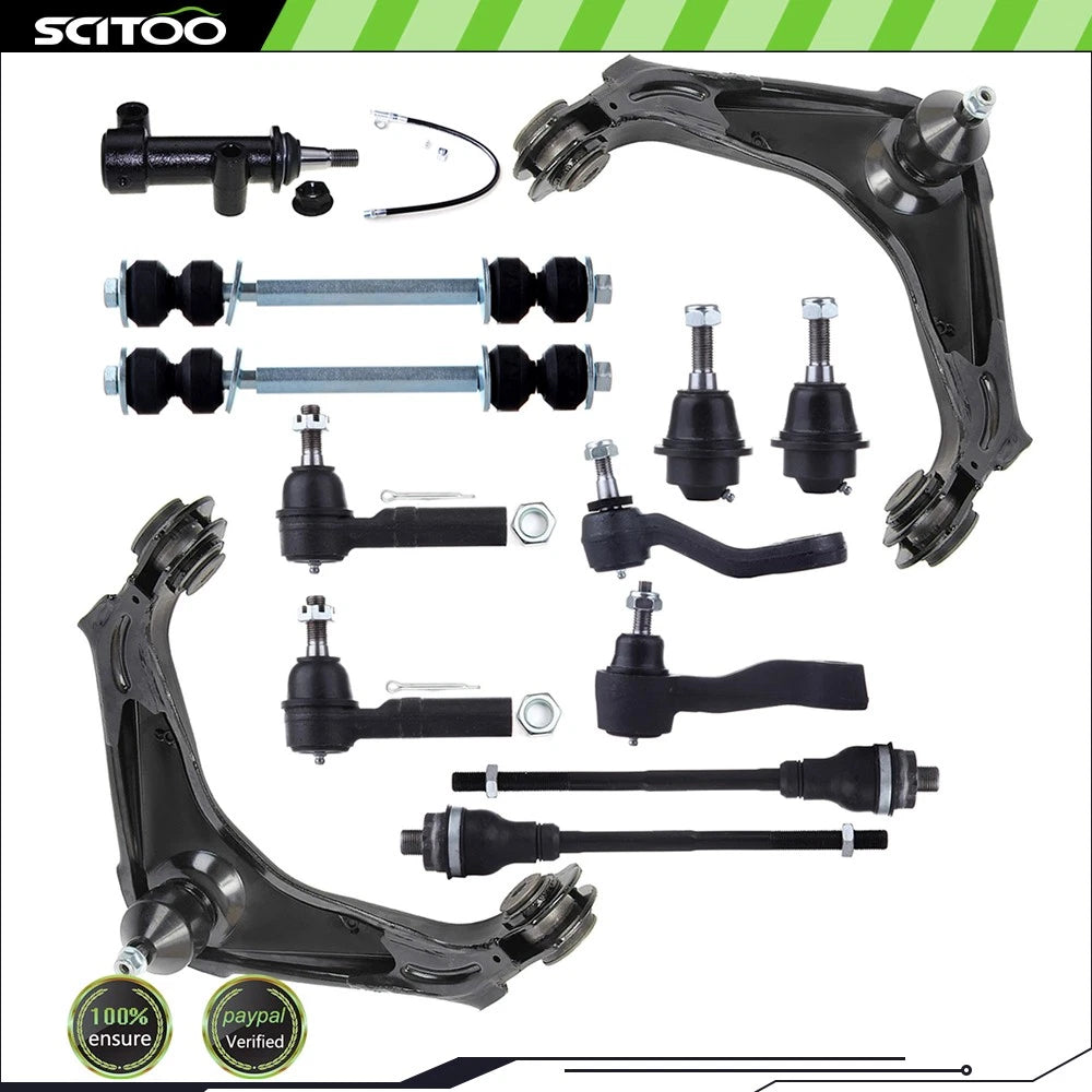 Set of 13 Ball Joints Control Arms Tie Rods for GMC 2500 HD (2001–2010)