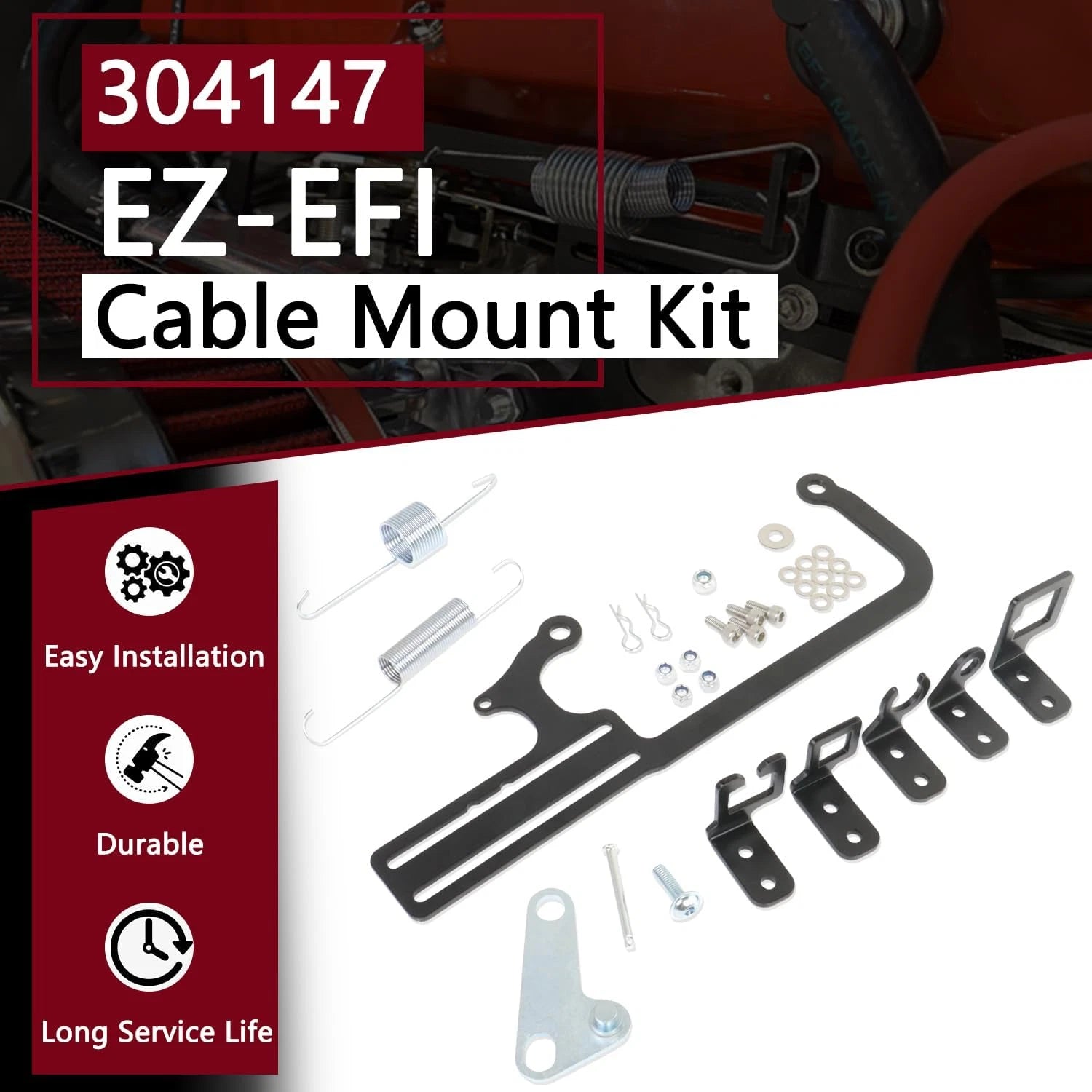 EZ-EFI Cable Mount Kit for Carburetor Throttle for Make Model