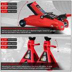 Set of 2 Hydraulic Floor Jacks for 11-17 Models (4000lbs Capacity)