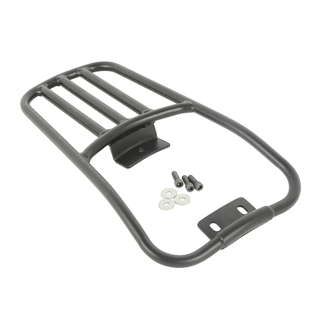 Black Rear Fender Luggage Rack for Harley Softail Deluxe (2005-2017)
