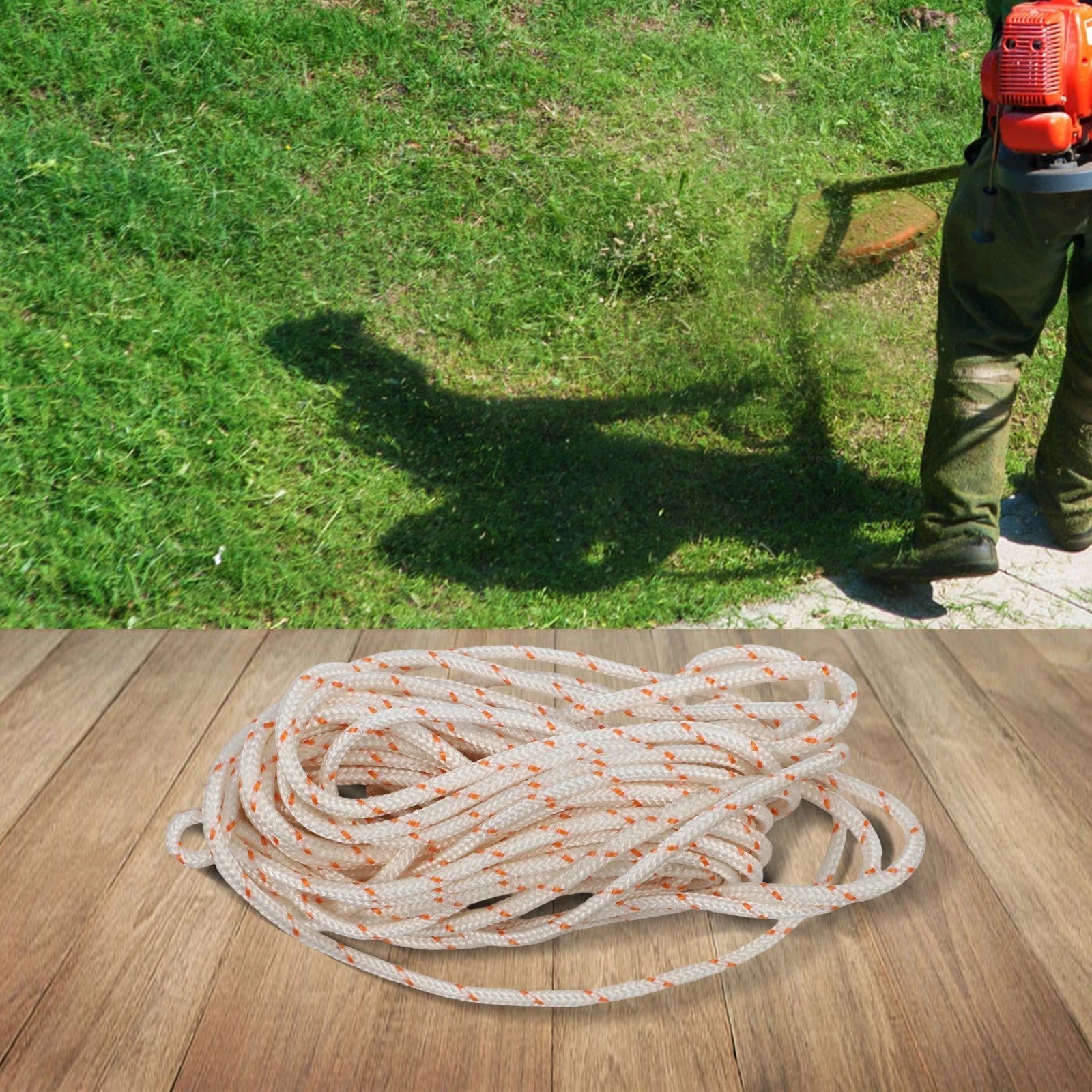 Nylon Puller Recoil Cord Rope for Lawnmower Chainsaw (5m x 3mm)