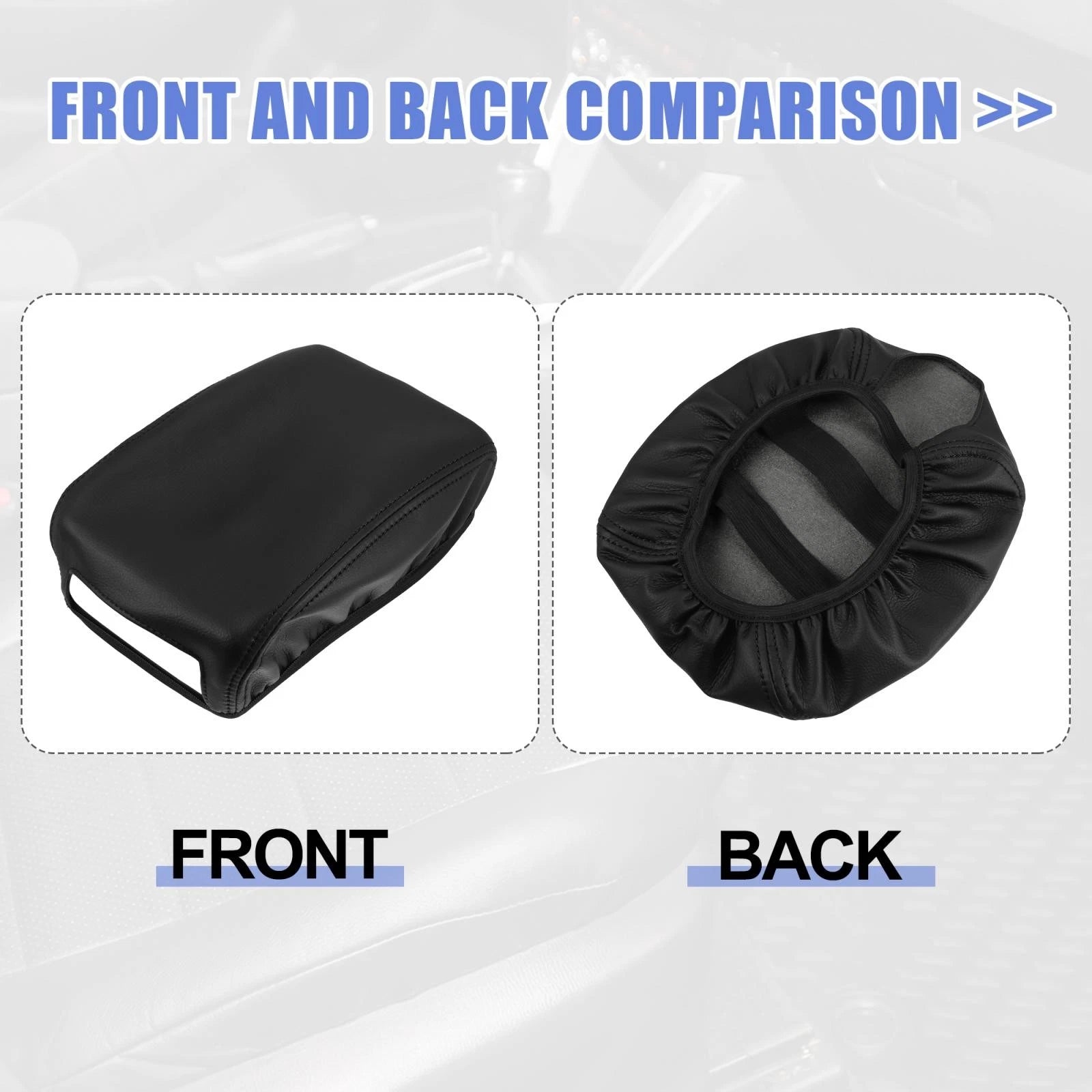 Armrest Protector Cover for Mazda 6 (2014–2018) Black Stitches