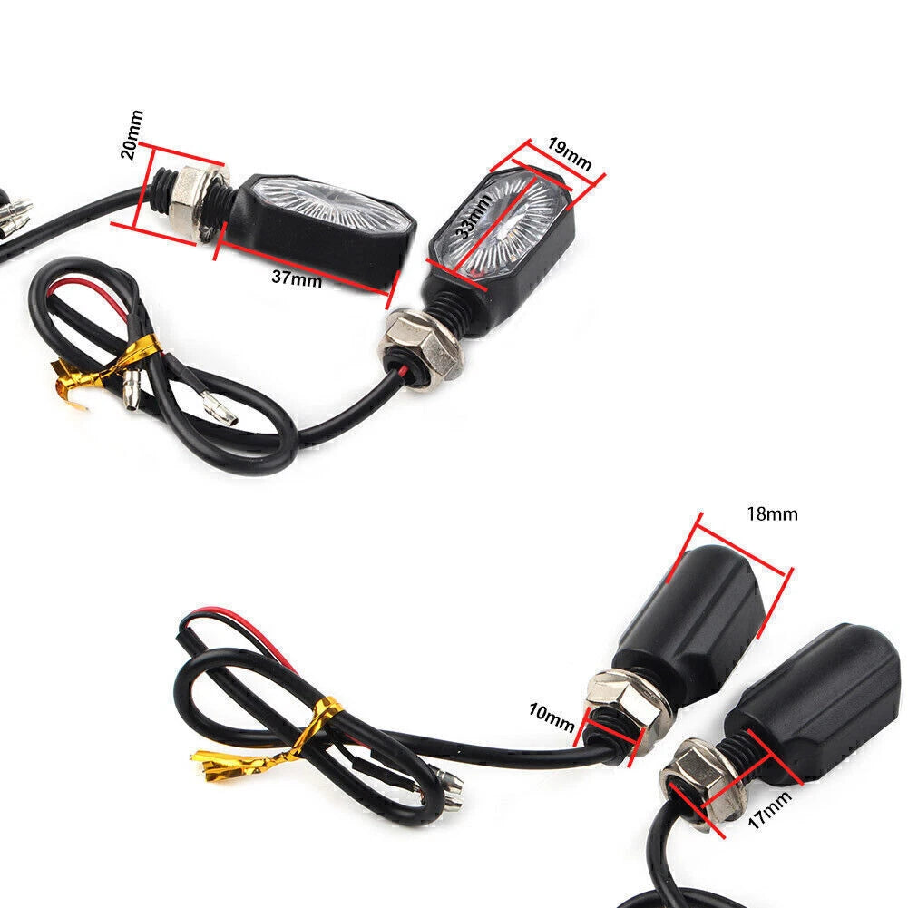 2Pcs LED Turn Signal Blinker for Mini Motorcycle (12V)