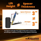 3" Front 2" Rear Lift Kit Spacers for Toyota Tundra (1999–2006)