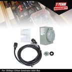 15Ft Generator Power Extension Cord with Power Inlet Box for Generator