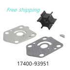 Water Pump Impeller Service Kit for Suzuki DF9.9/DF15/DT9.9/DT15 (1999–2023) 17400-93951