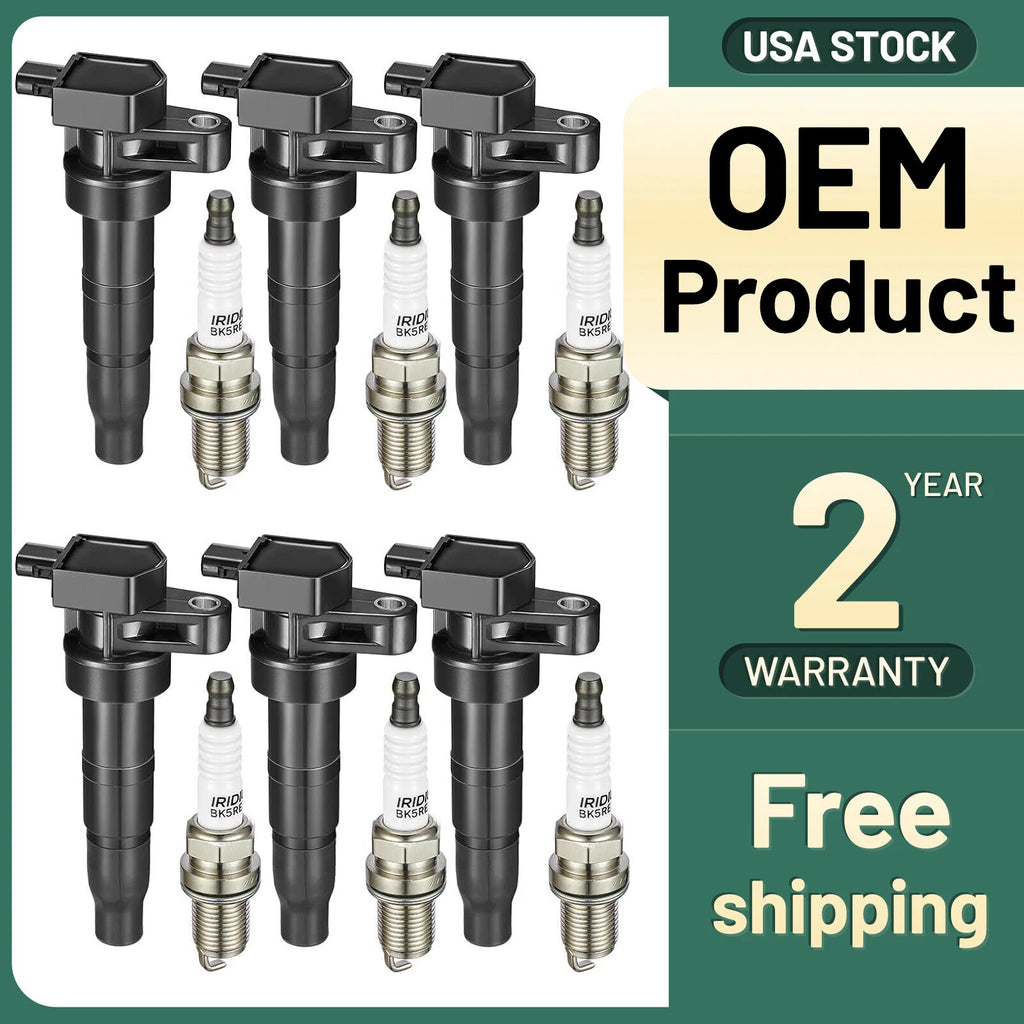 Ignition Coil and Iridium Spark Plug Set for Kia Sedona (2011–2012)