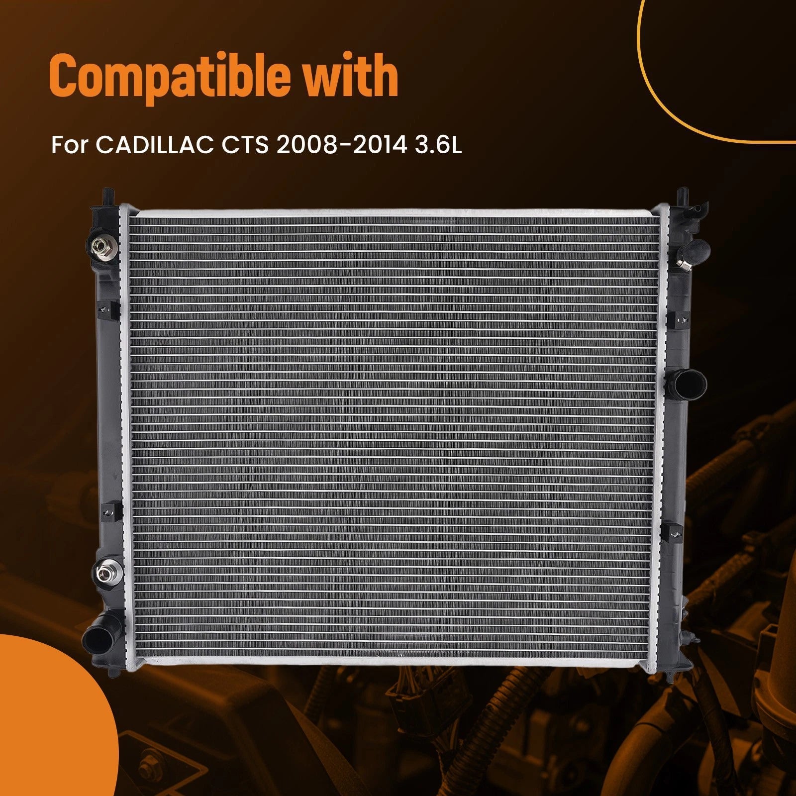 Aluminum Core Radiator for Cadillac CTS 3.6L (2008–2014) 15932855