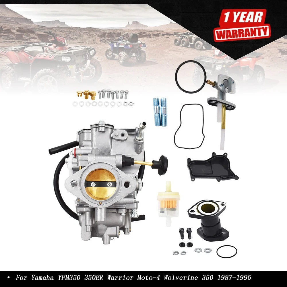 Carburetor Kit for Yamaha YFM350 Warrior Moto-4 Wolverine (1987–1995)