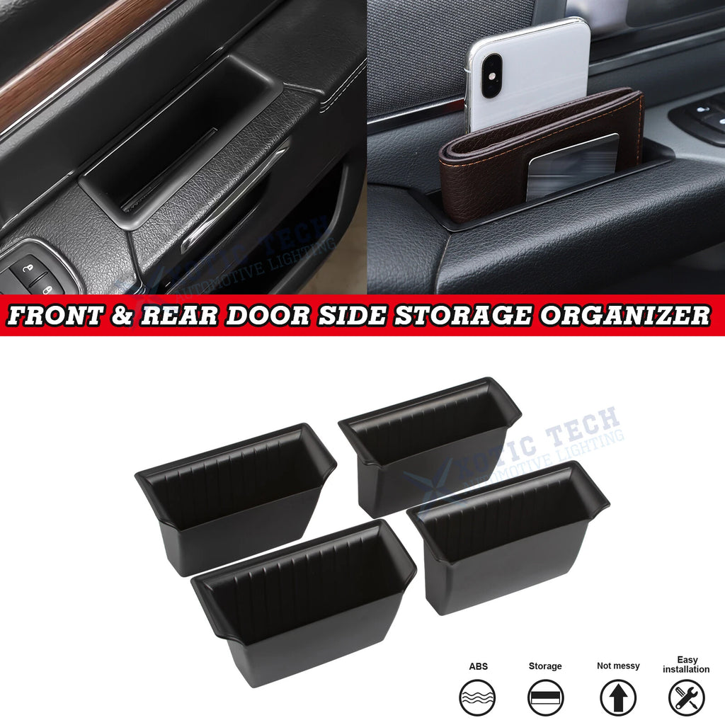 Interior Door Side Insert Organizer for 2019–2023 Dodge Ram 1500 (Black)