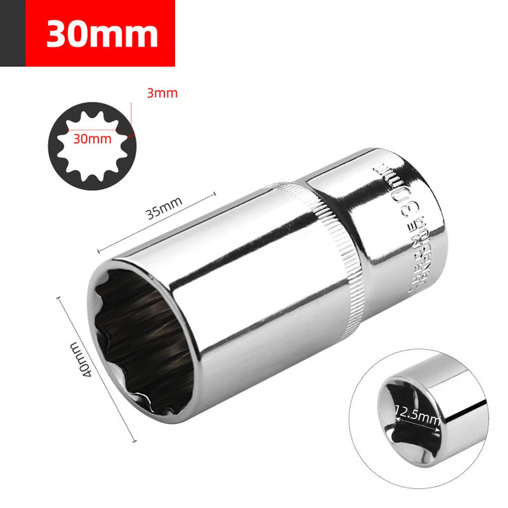 Socket Adapter 12 Point 1/2 Drive for Torx (Chrome Vanadium Steel)