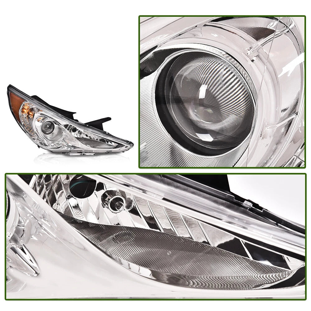 Chrome Housing Projector Headlights for Hyundai Sonata (2011–2014)