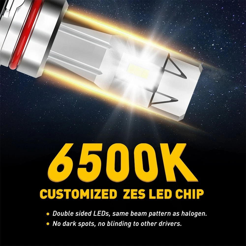 AUXITO 9012 HIR2 LED Headlight Bulbs Kit for High Low Beam (6500K)