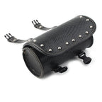 Leather Motorcycle Tool Bag for Universal Fork Handlebar Saddlebag Roll