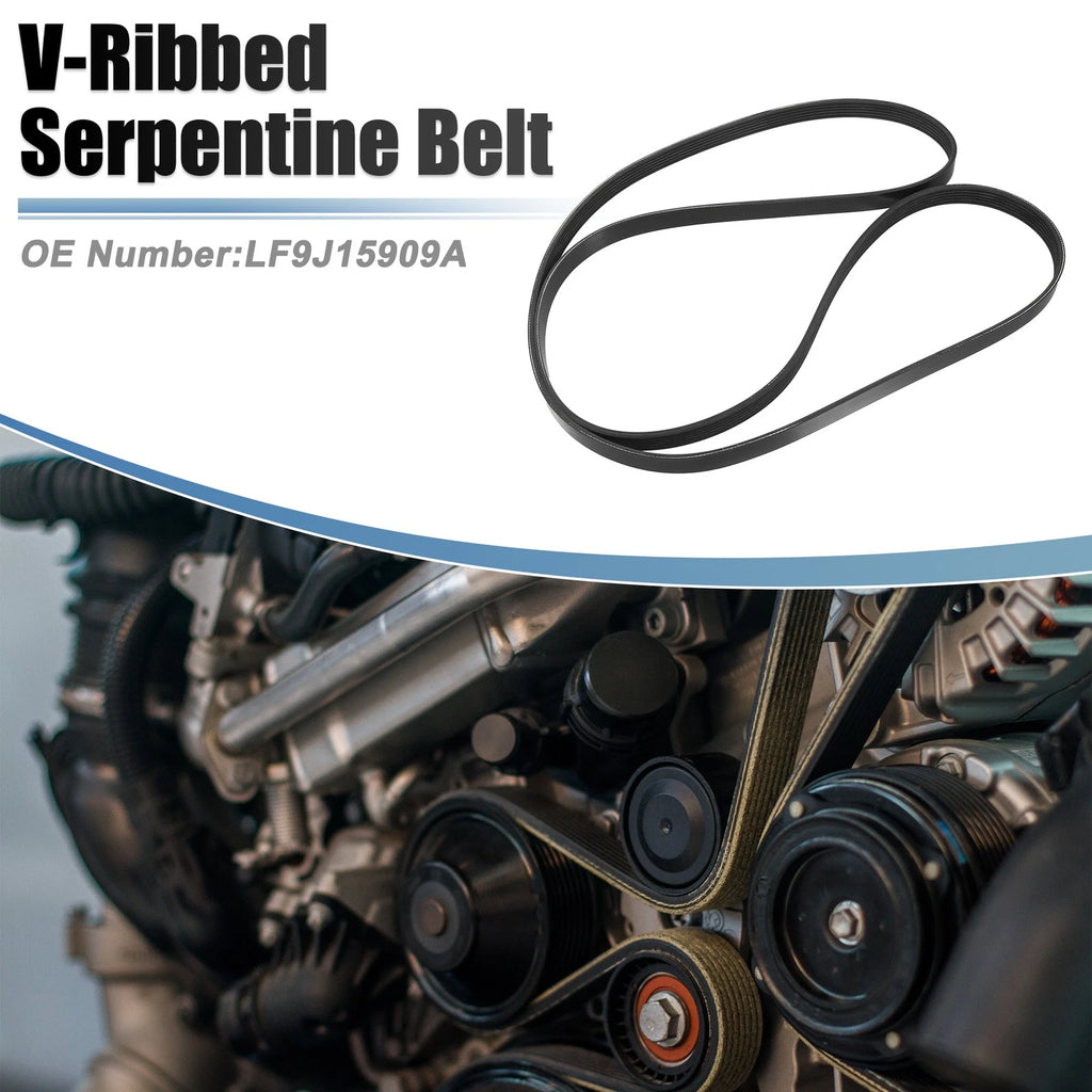 V-Ribbed Serpentine Drive Belt for Nissan Altima Sentra (2002–2006) No.LF9J15909A
