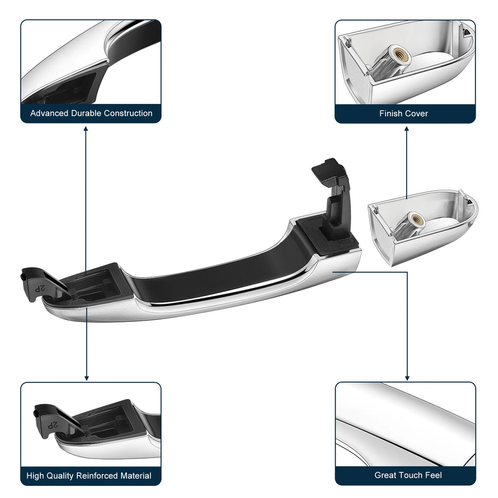 Exterior Left Rear Outside Door Handle for 2011-2015 Kia Sorento (Driver)
