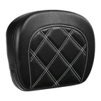 Black Passenger Sissy Bar Backrest Pad for Harley Touring Electra Glide (2014-2023)