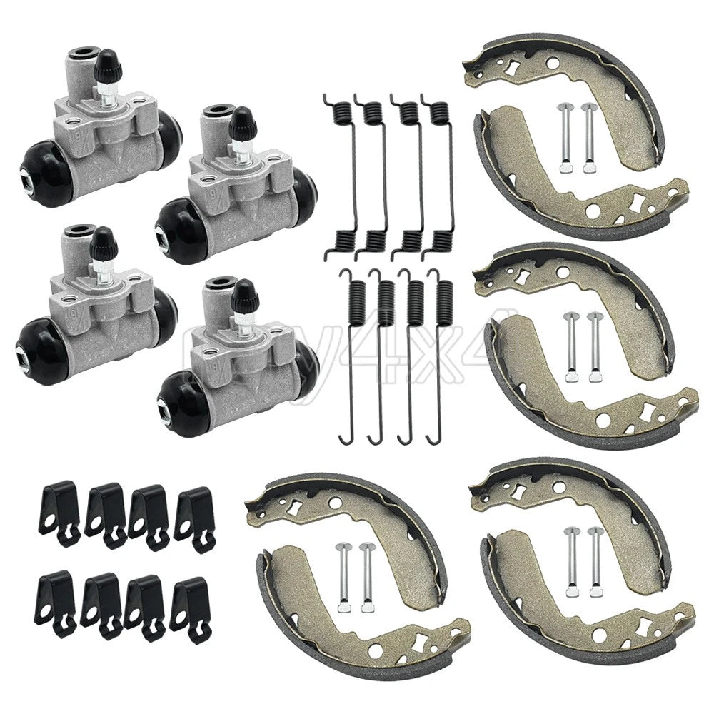Front Rear Brake Wheel Cylinders & Shoes for Kawasaki Mule 610 600 SX (2005–2018)