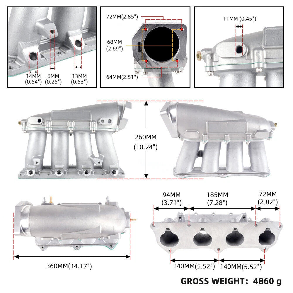 Intake Manifold for Honda Acura K-Series K20A K20A2 K20Z1 K24A1