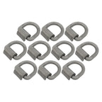 Set of 10 Heavy Duty 3/4" Weld-On Forged D Rings for Flatbed Truck Trailer
