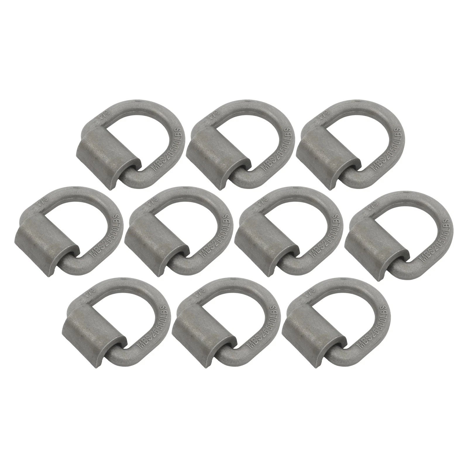 Set of 10 Heavy Duty 3/4" Weld-On Forged D Rings for Flatbed Truck Trailer