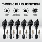 6-Pack Ignition Coils UF349 & Spark Plugs for Altima Maxima Quest Murano (2002–2018)