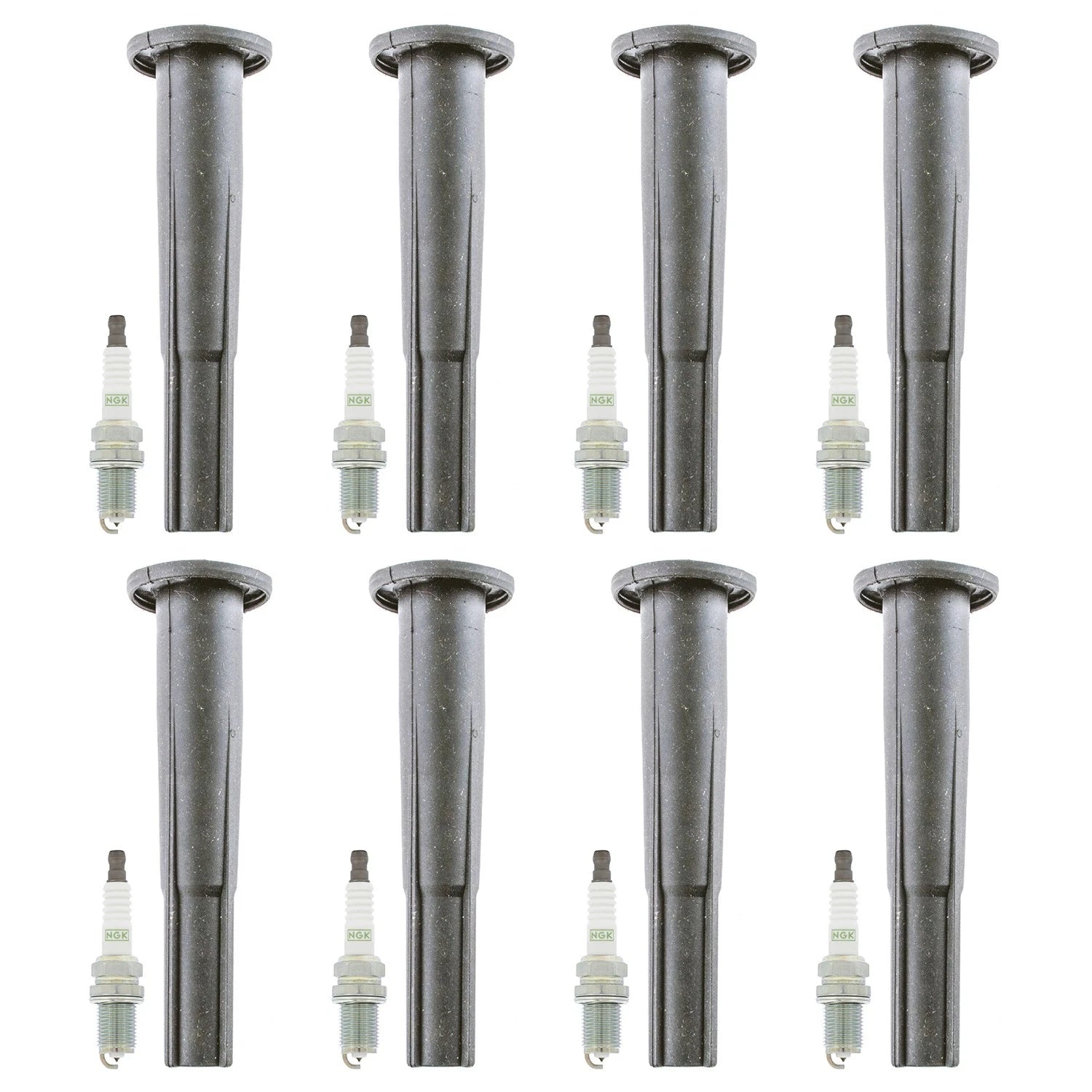 NGK 8 GPower Platinum Spark Plugs & Denso Coil Boot Kit for GS400 (1991–1998)