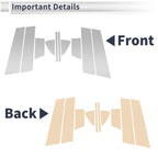 10 Pcs Door Pillar Window Trim for Mazda 6 (2014–2020) Silver Tone