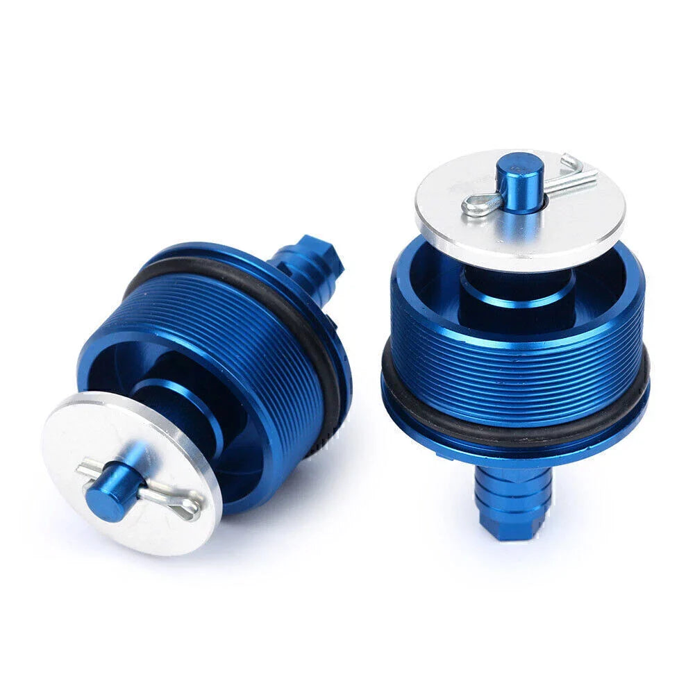 CNC Aluminum Motorcycle Preload Adjusters Fork Bolts  Blue for Honda CB400